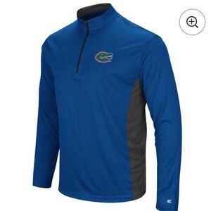 Men's Blue and Gray Florida Gators Performance 1/4 Zip Jacket